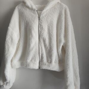 Source Unknown White Fleece Jacket
